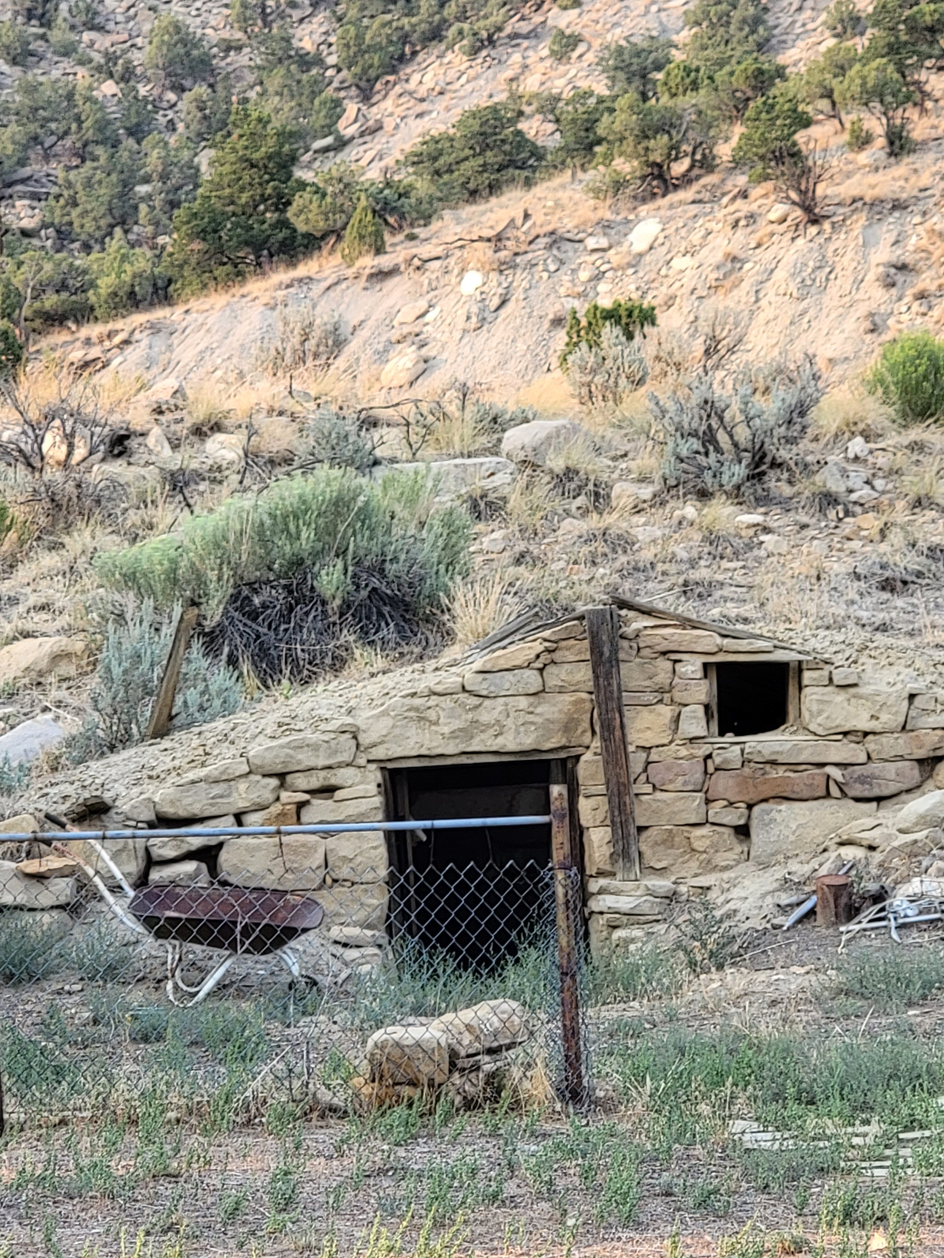 Utah hills old cave entrance