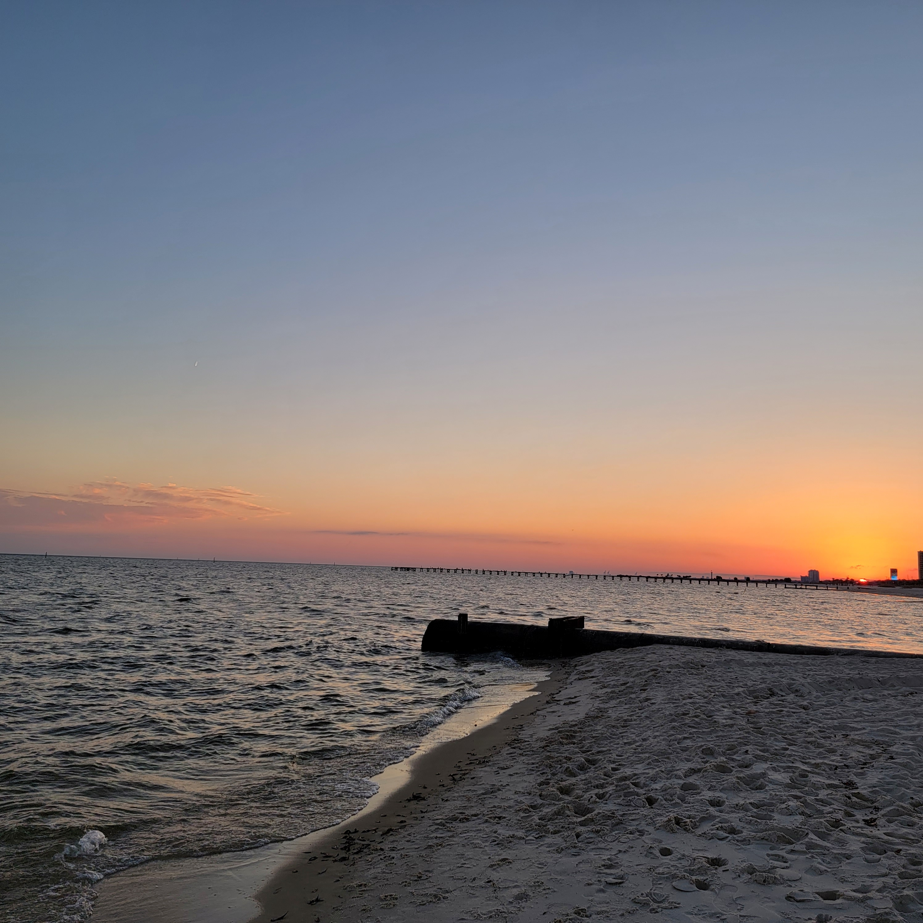 Texas sunset over Gulf of America