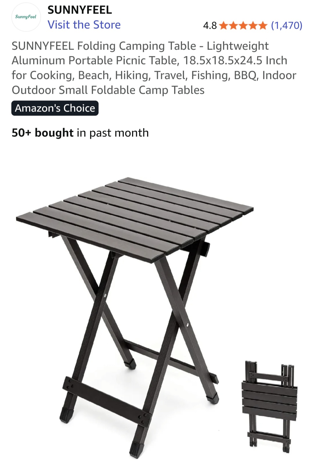 Product - Folding camp table