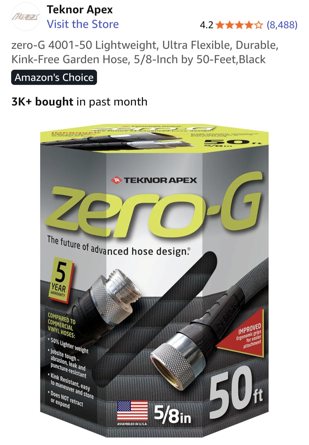 Product - Expandable outside hose