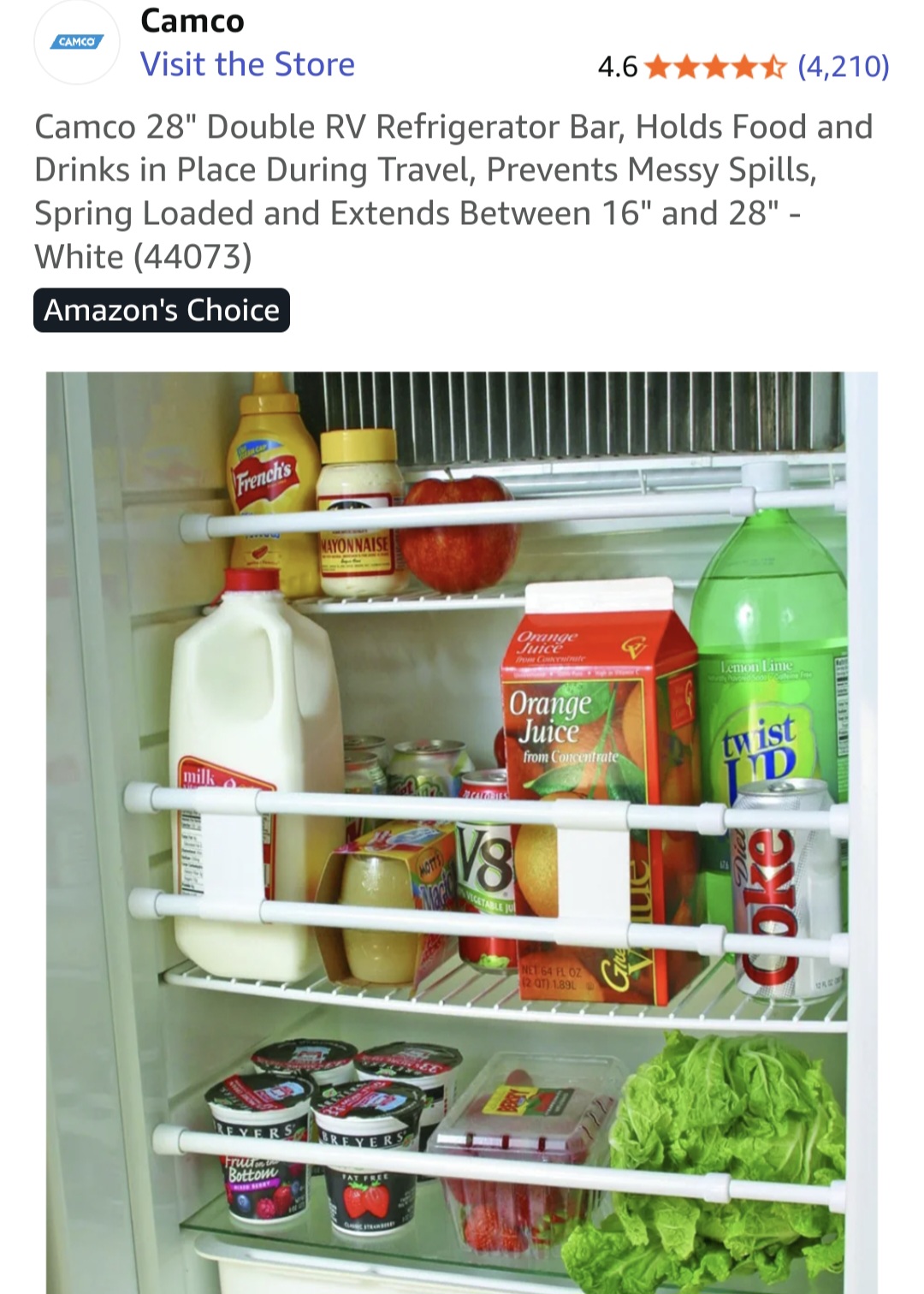 Product - Refrigerator holding bars