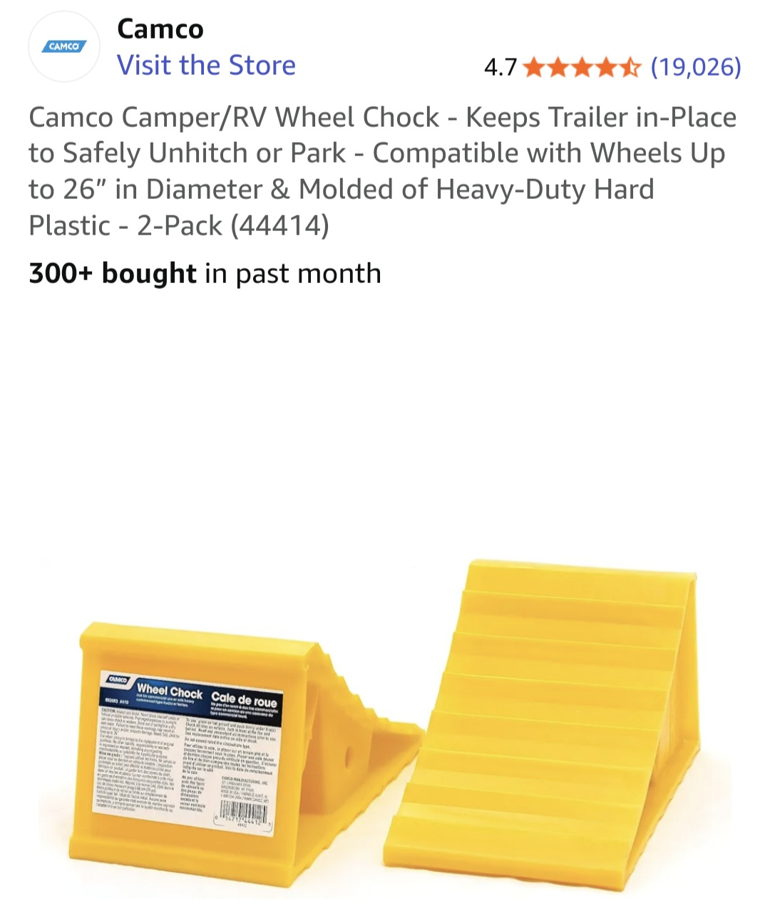 Product - RV Tire chocks