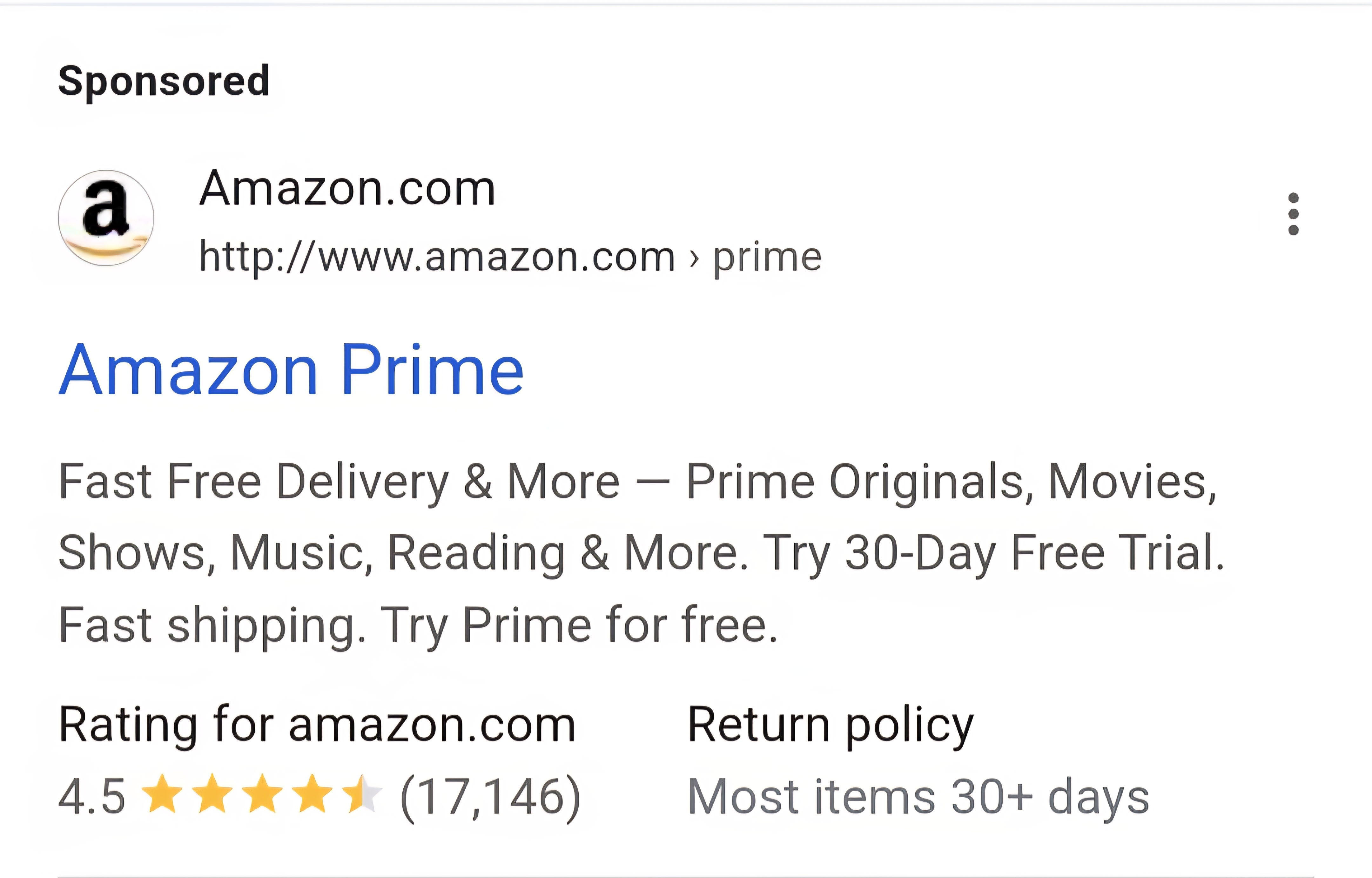 Product - Amazon prime membership
