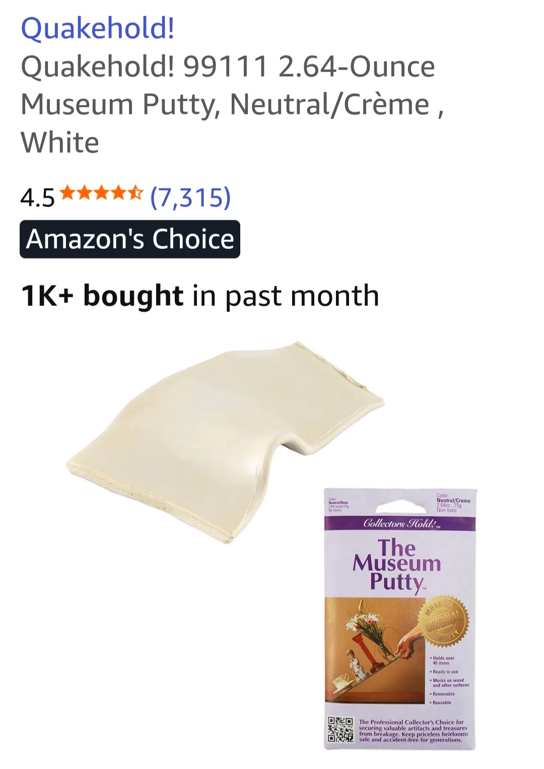 Product - Museum putty