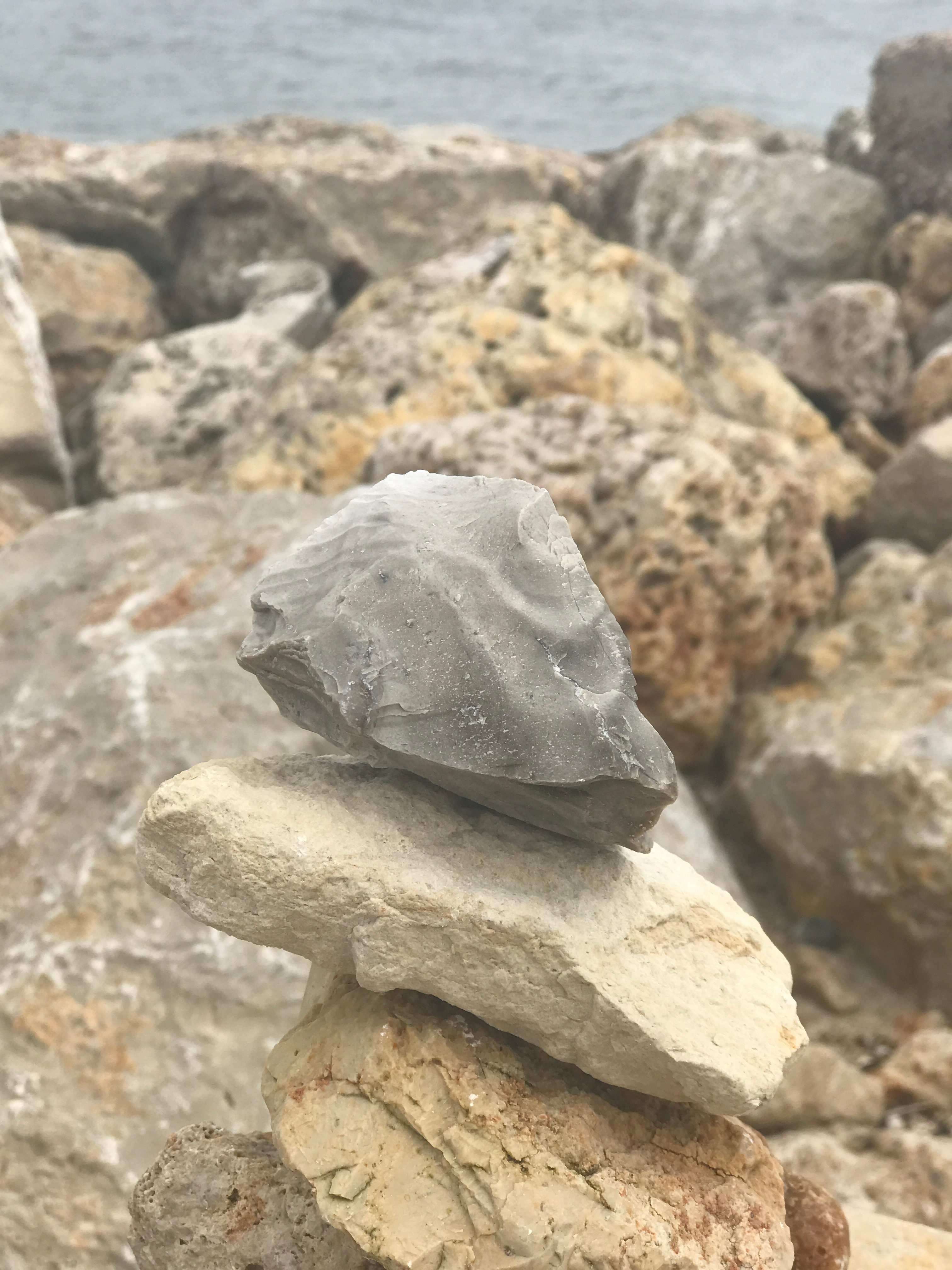 Texas Gulf of America rocky shore