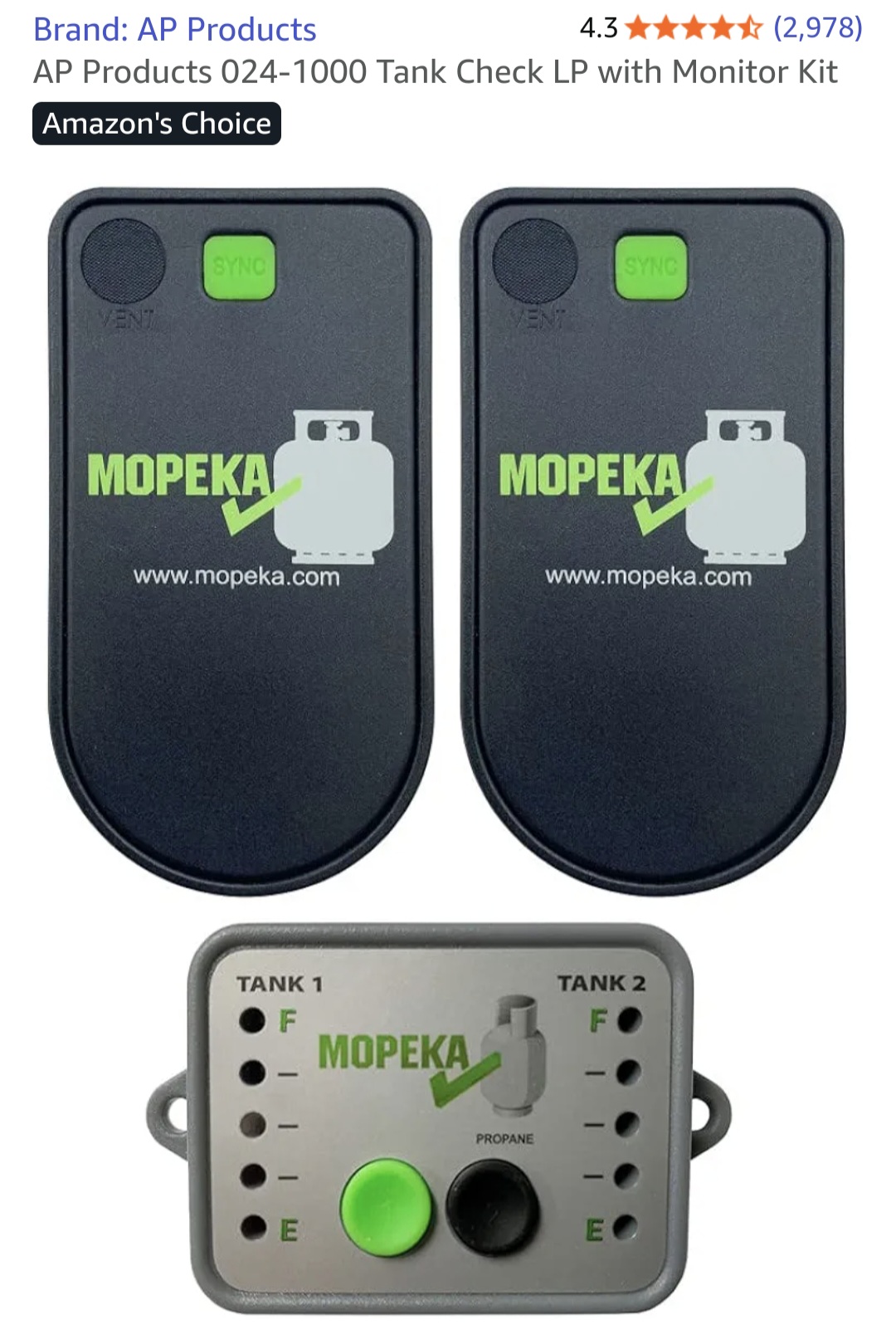 Product - RV Propane level indicator