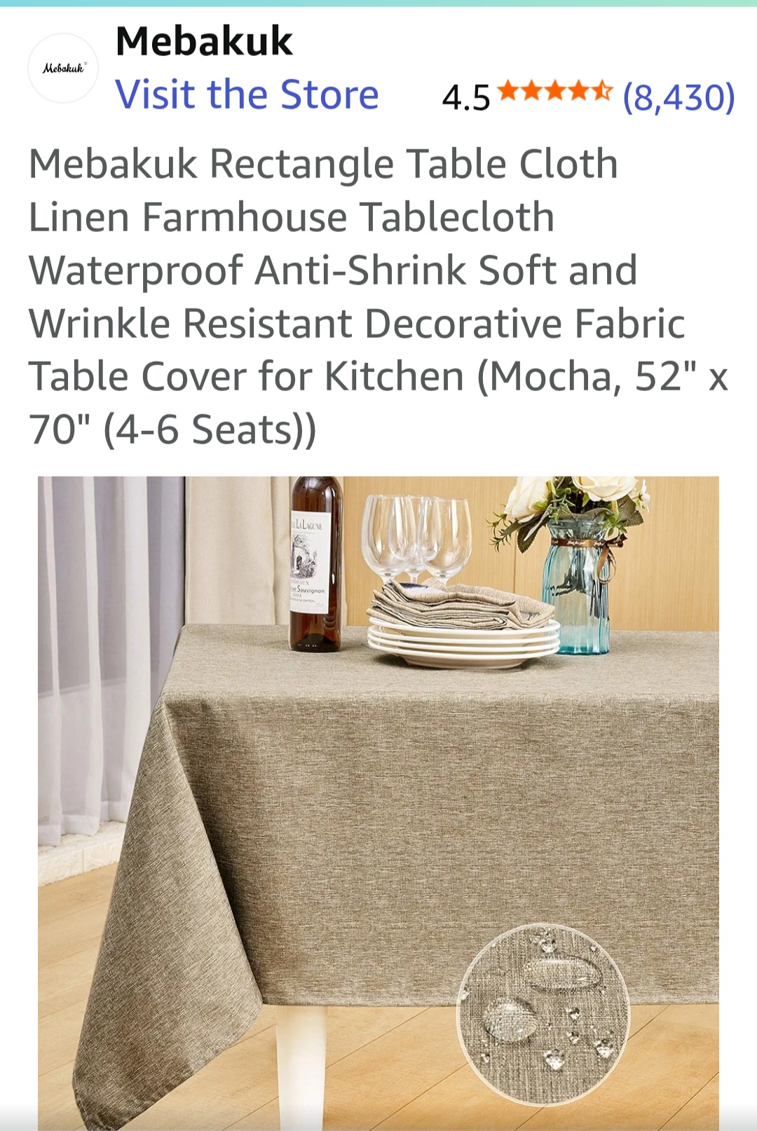 Product - Outdoor tablecloth