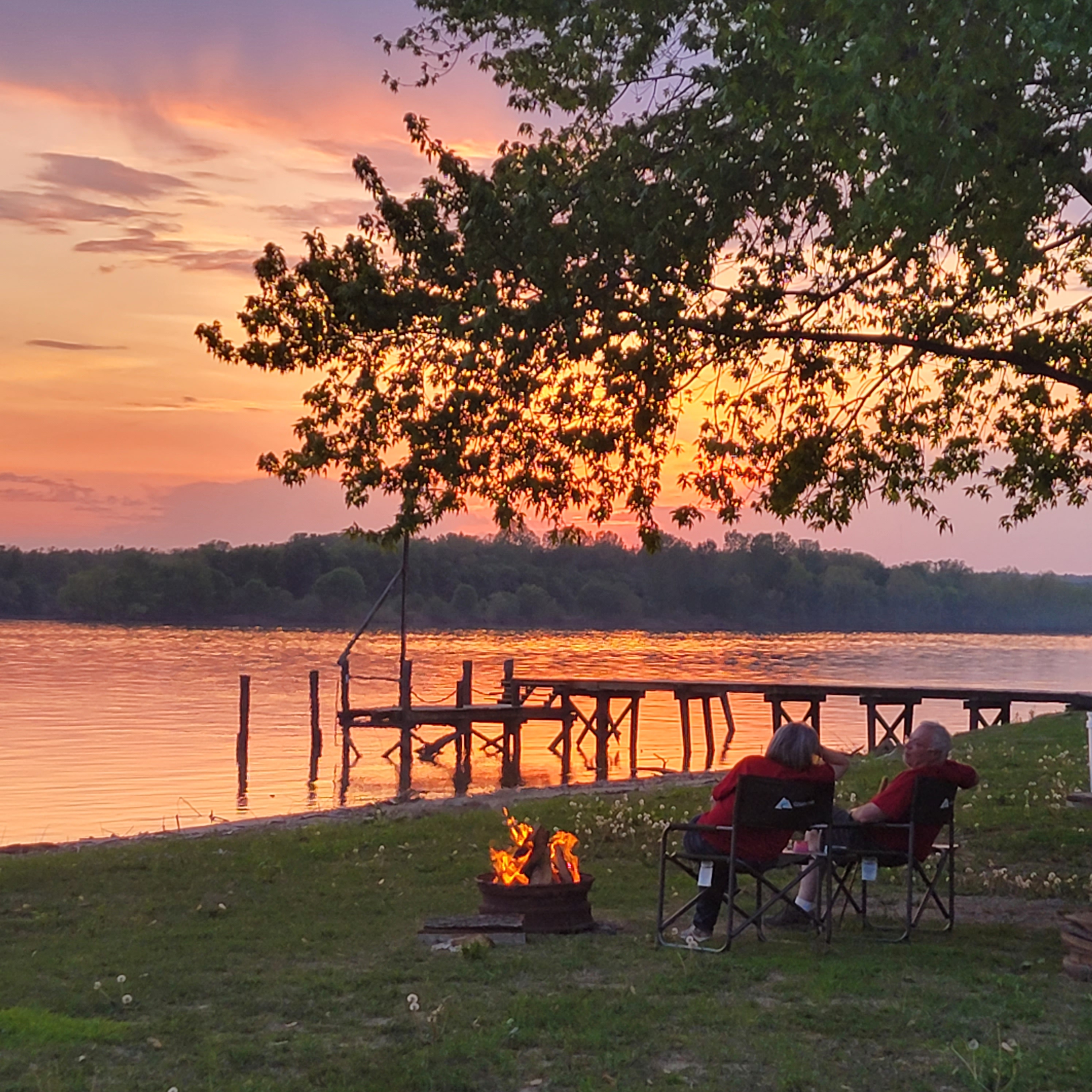 Sunset in Kentucky over the Ohio River