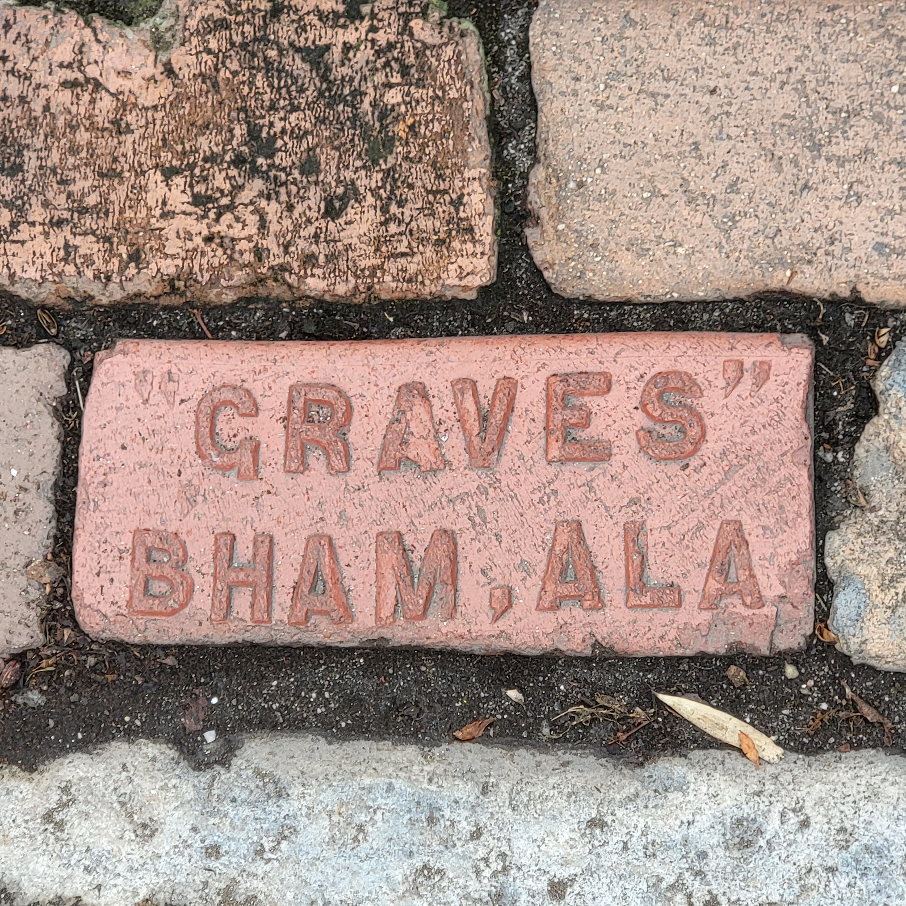 The old bricks of the Dixie Highway in Savannah, GA