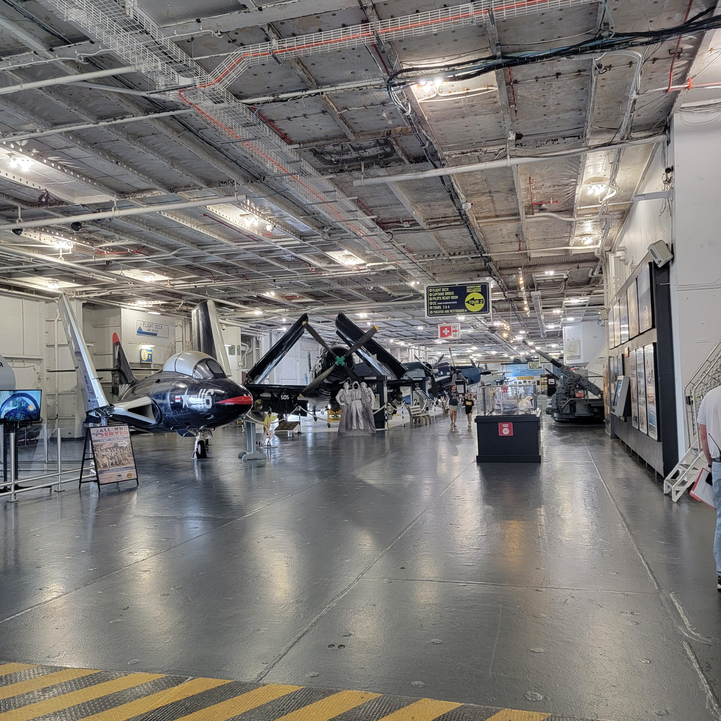 Hangar inside USS Yorktown