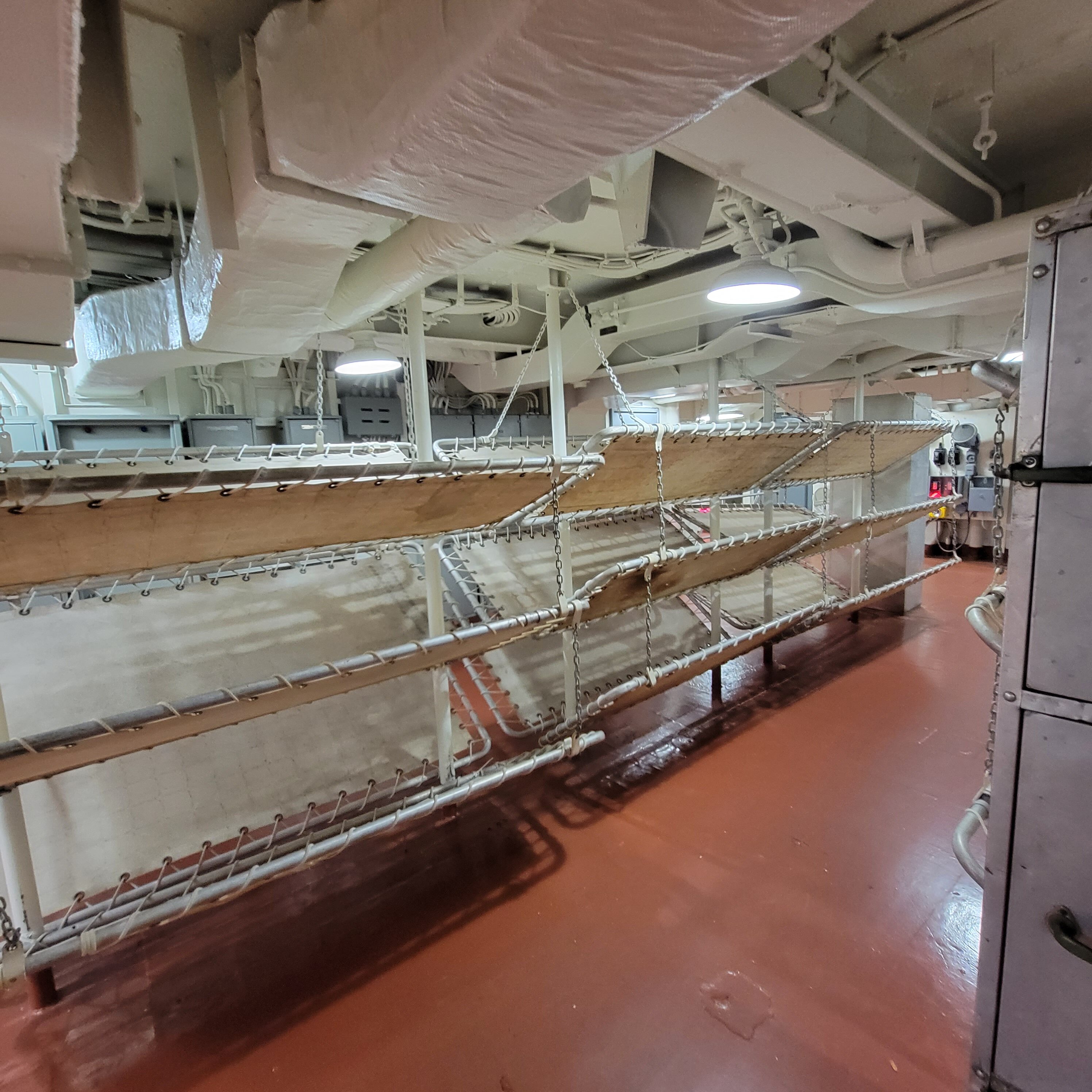 Bunks aboard the USS Yorktown