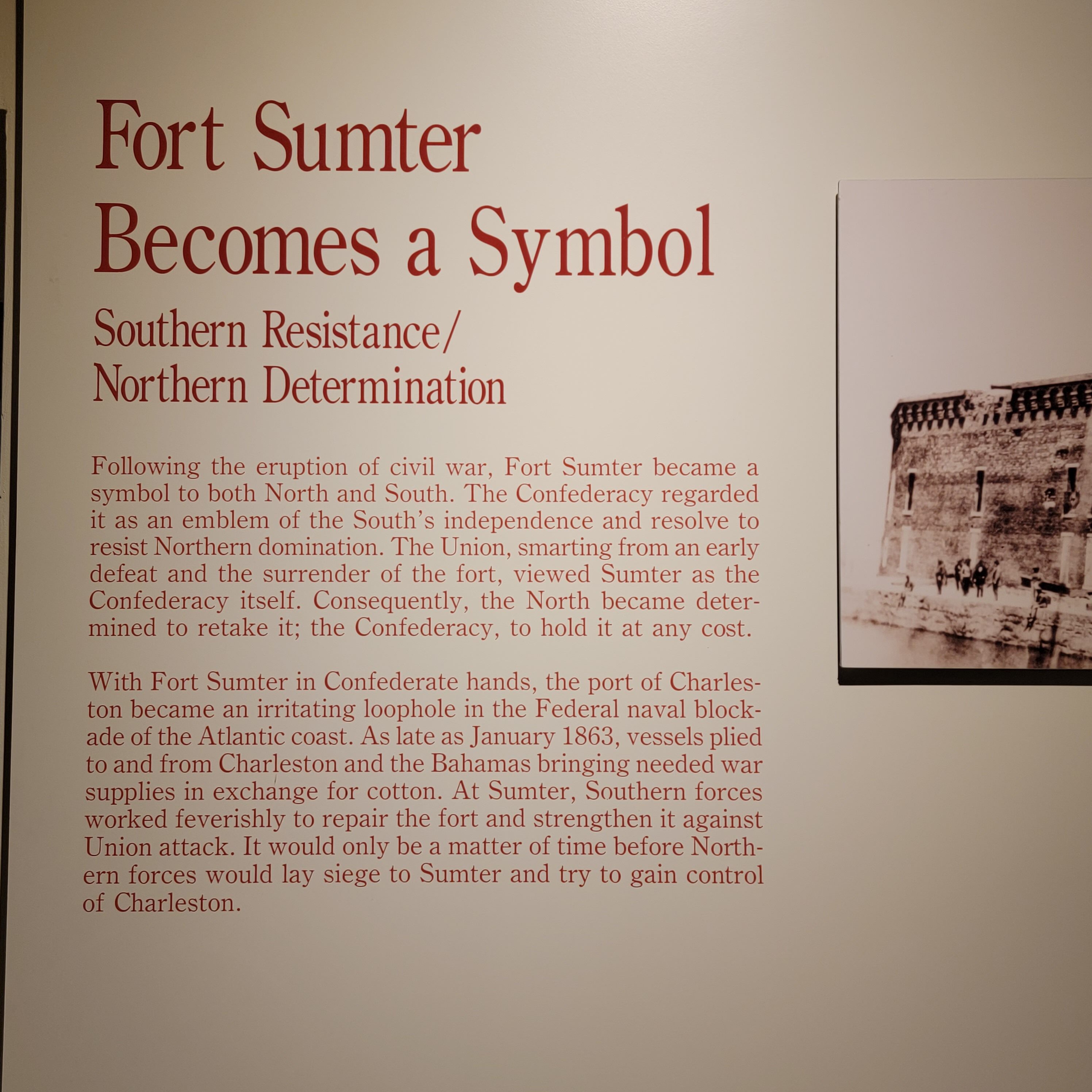 Fort Sumpter museum overview