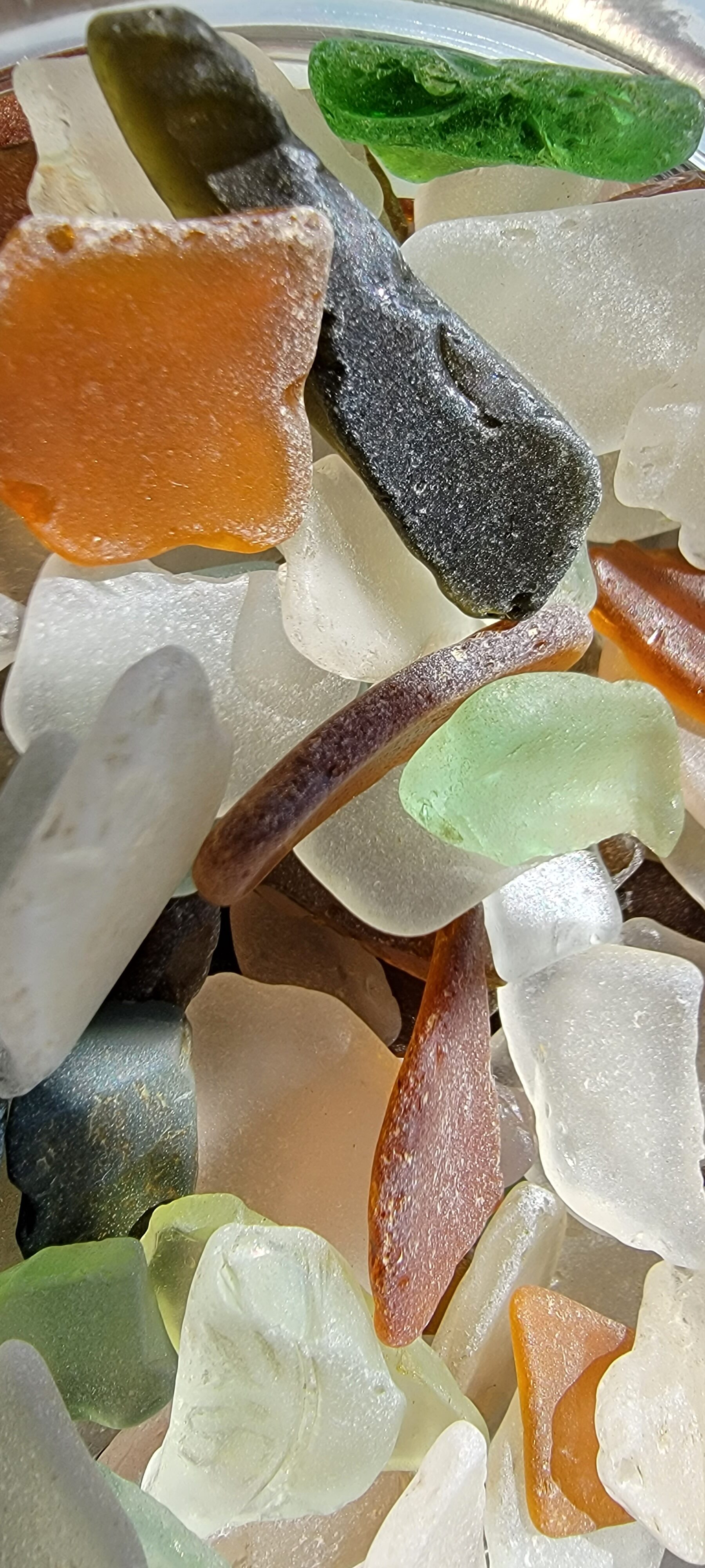 The many colors of sea glass in Maine