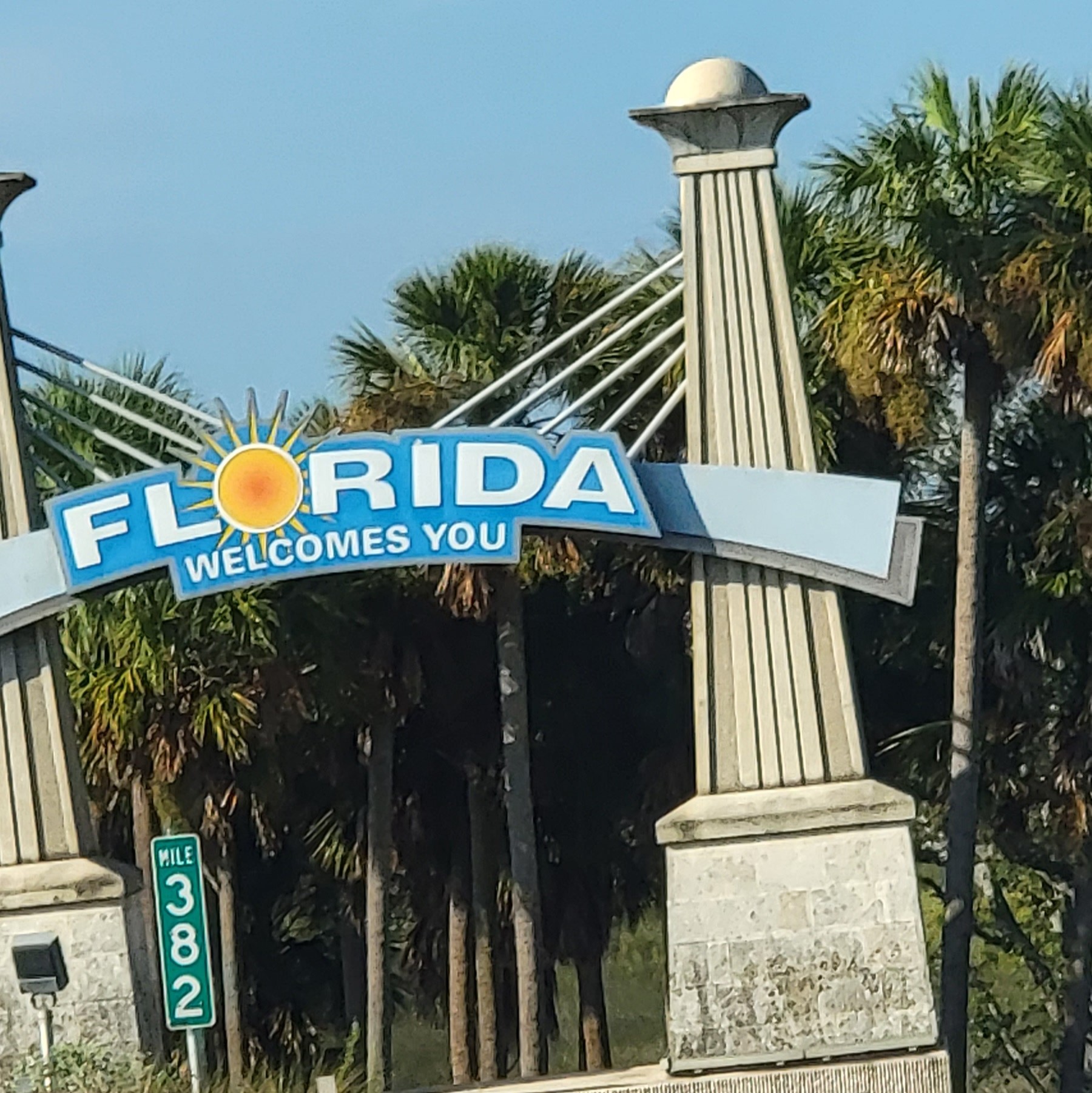 So happy to see the Florida state line after a summer of travel