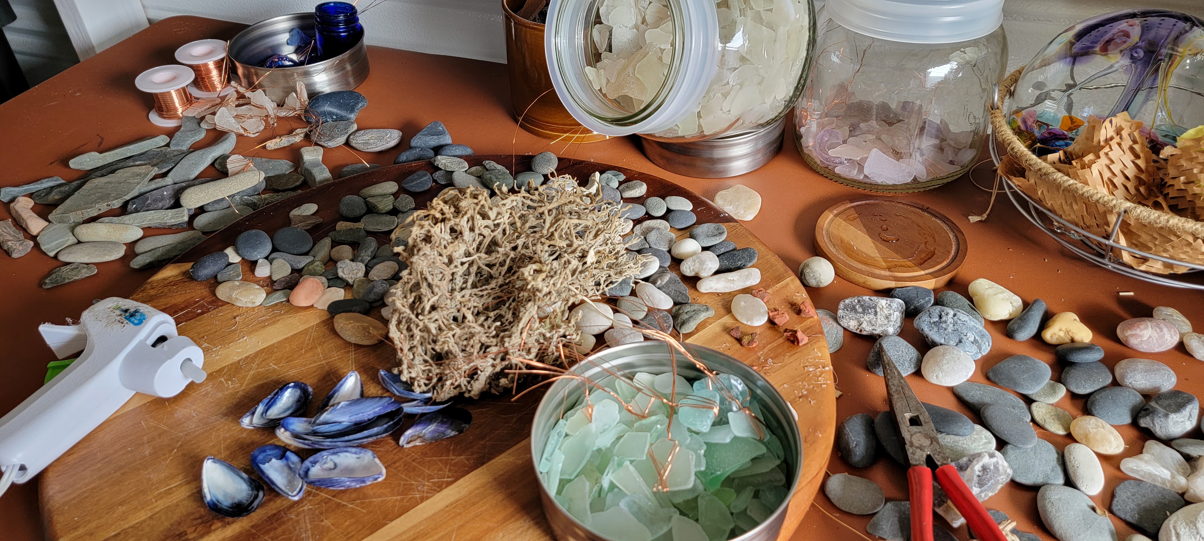 Natures supplies gathered from East Coast travels