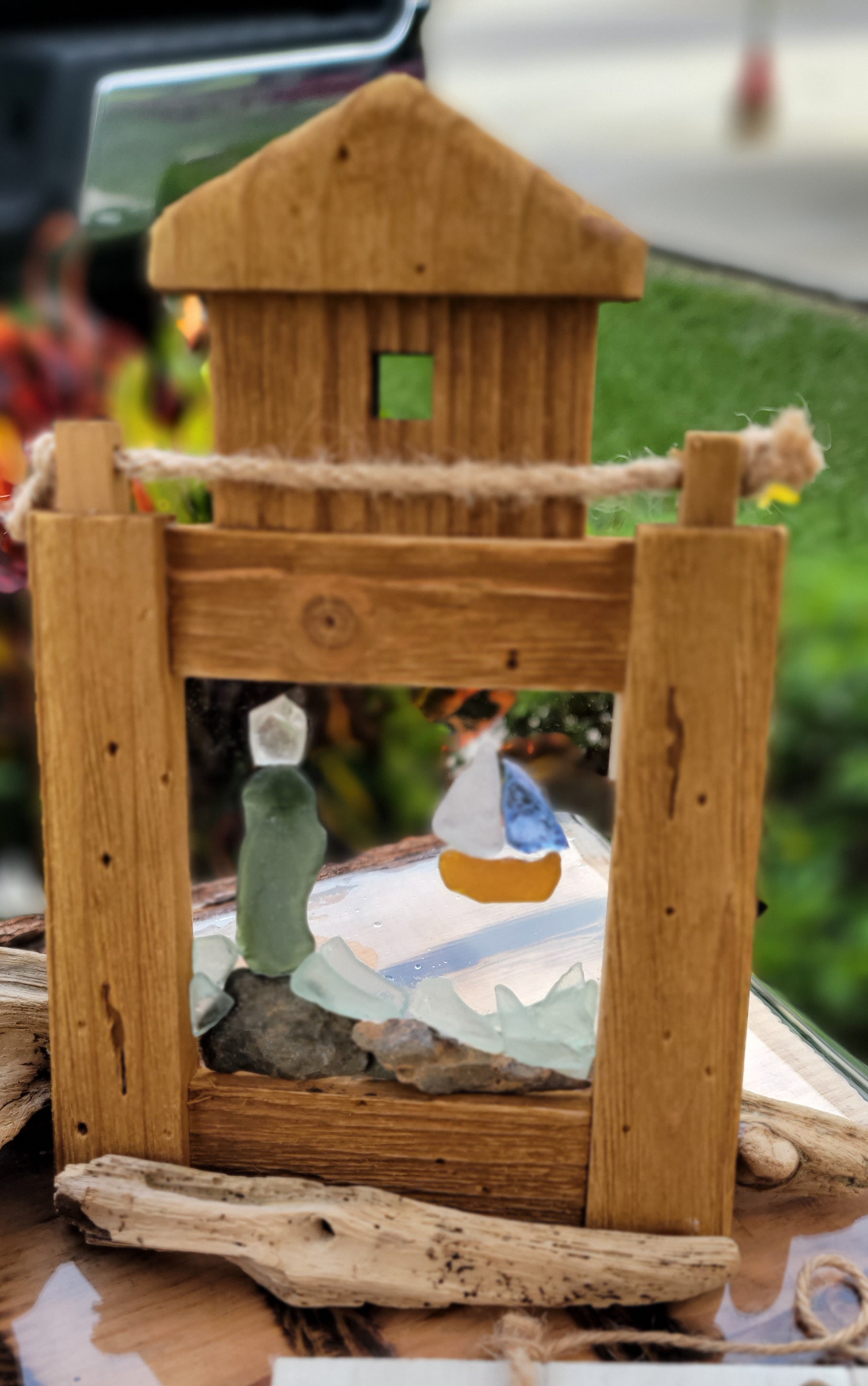 Lighthouse sea glass craft from east coast supplies