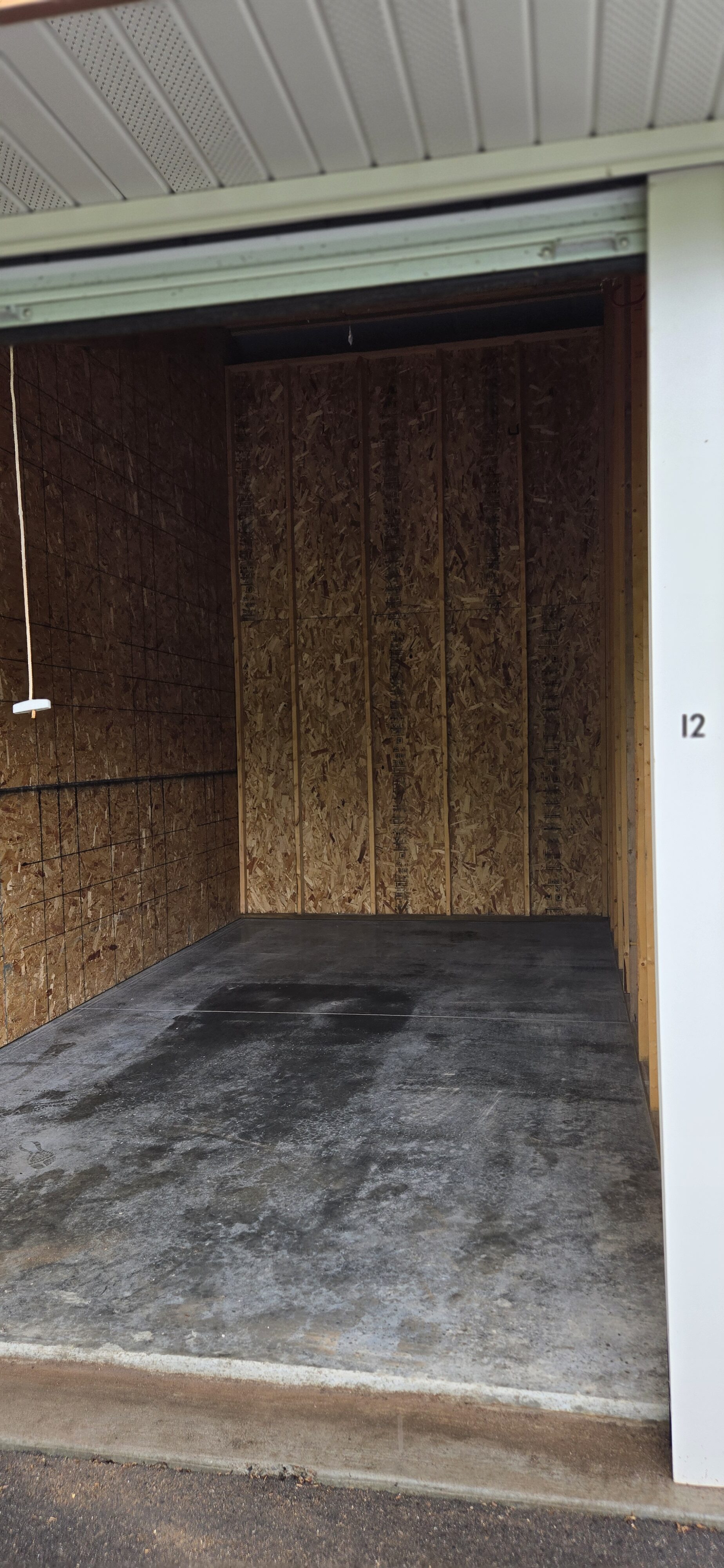 An empty shed after clearing out for full-time RV living