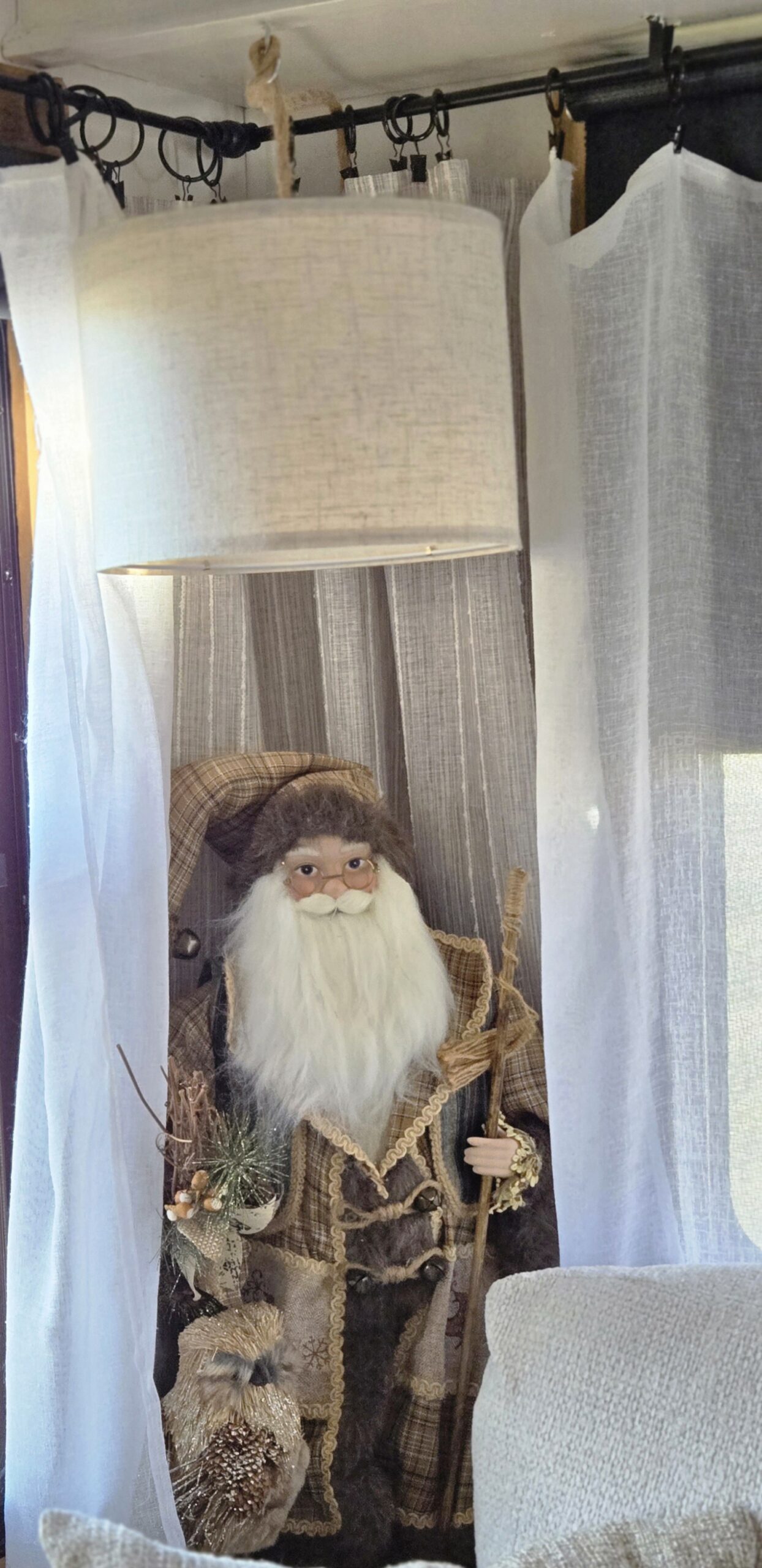 Homer Holiday decor inside the RV