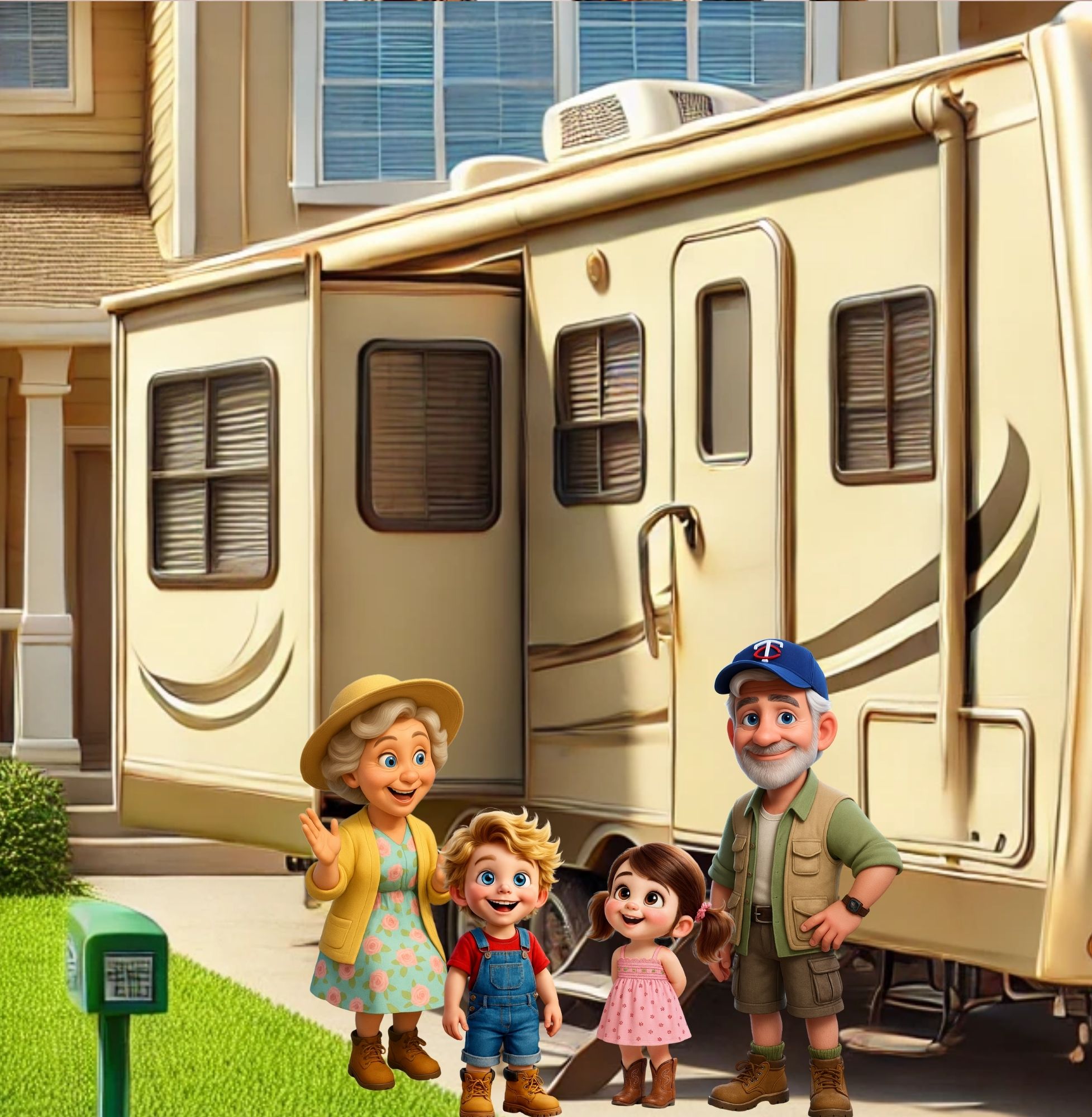 Grandma and Grandpa's Traveling House in the USA content