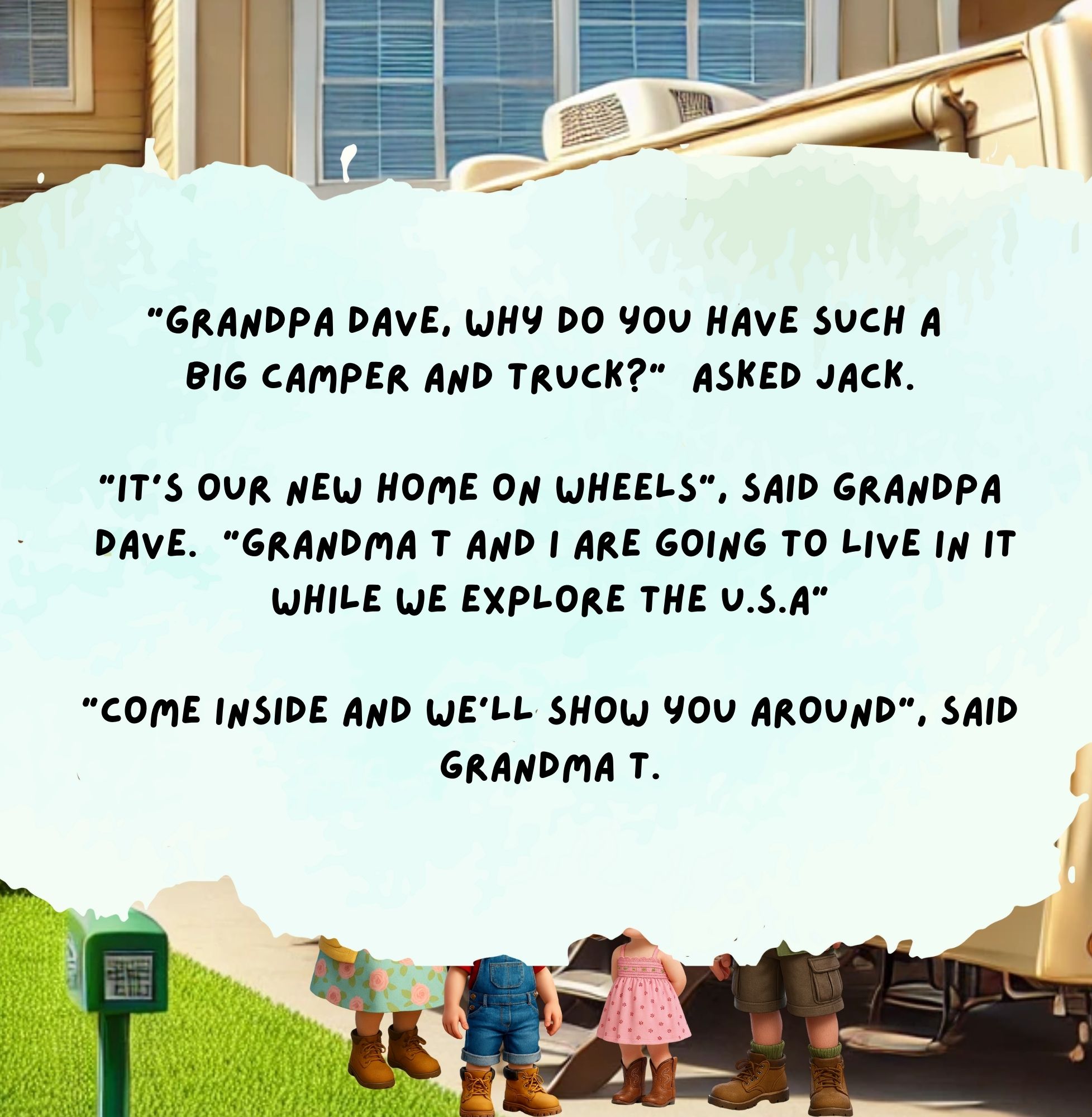 Grandma and Grandpa's Traveling House in the USA content