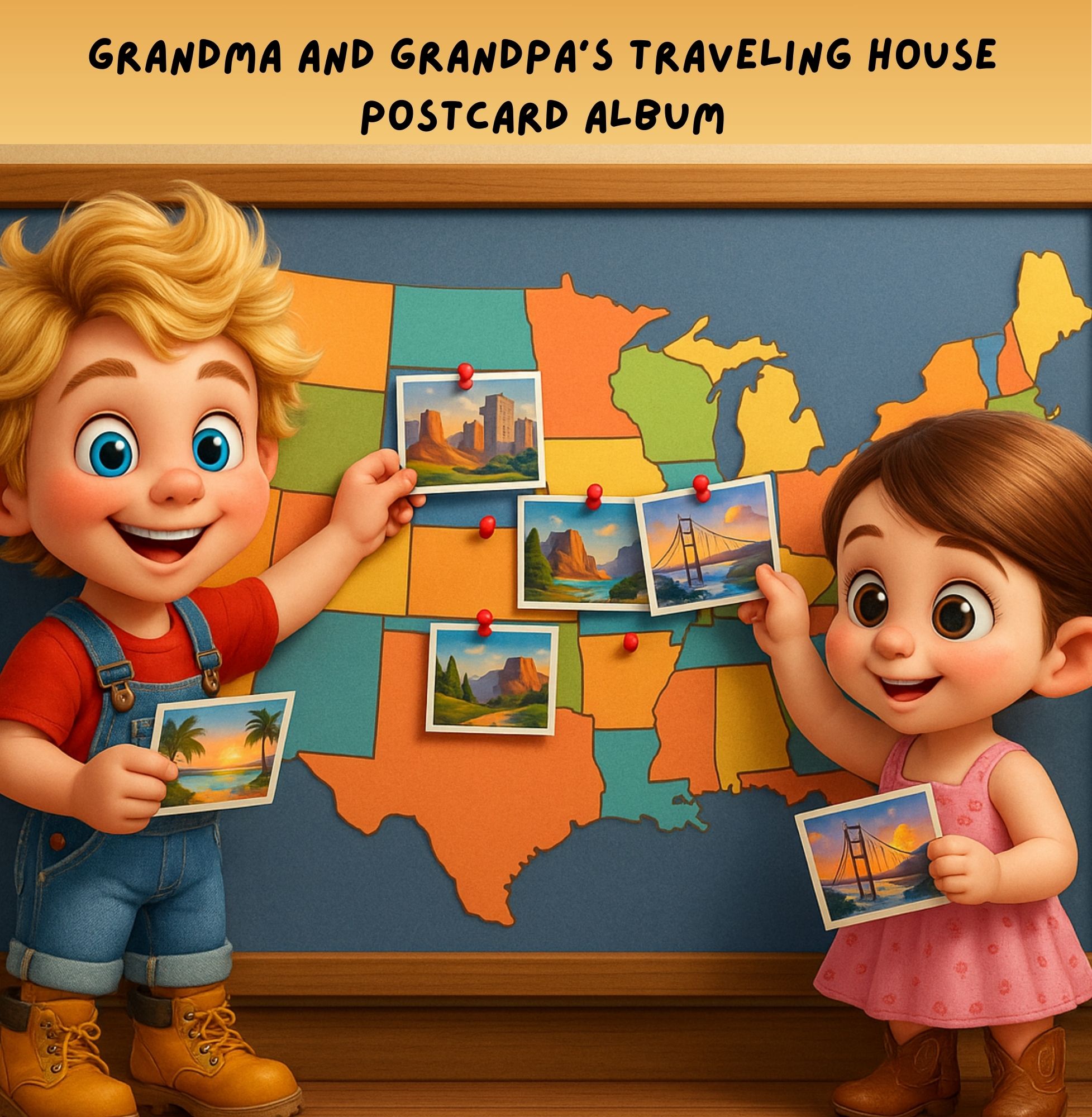 Grandma and Grandpa's Traveling House Post card album