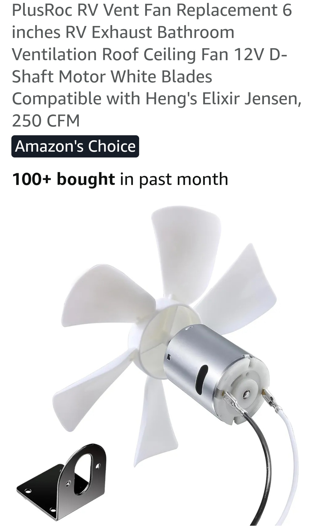 Product - Bathroom Fan Replacement