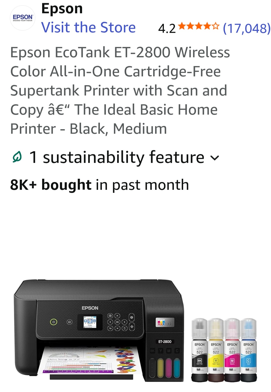 Product - WIFI printer/scanner combo