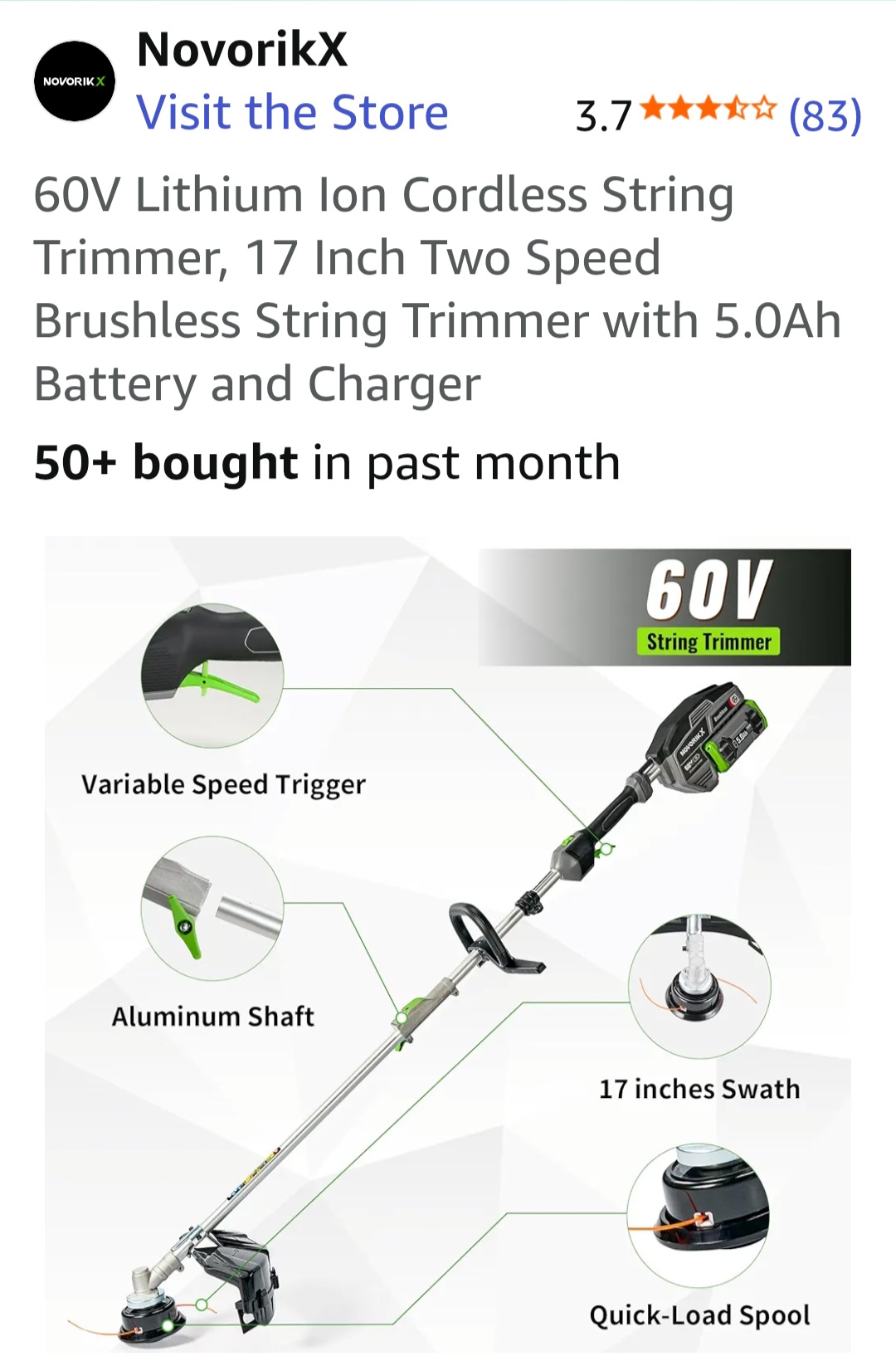 Product - Battery powered weed whip