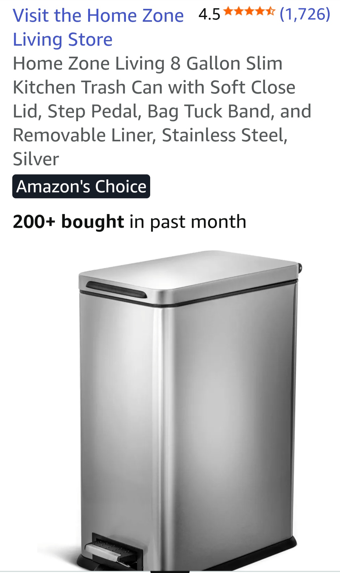 Product - Full size internal trash can