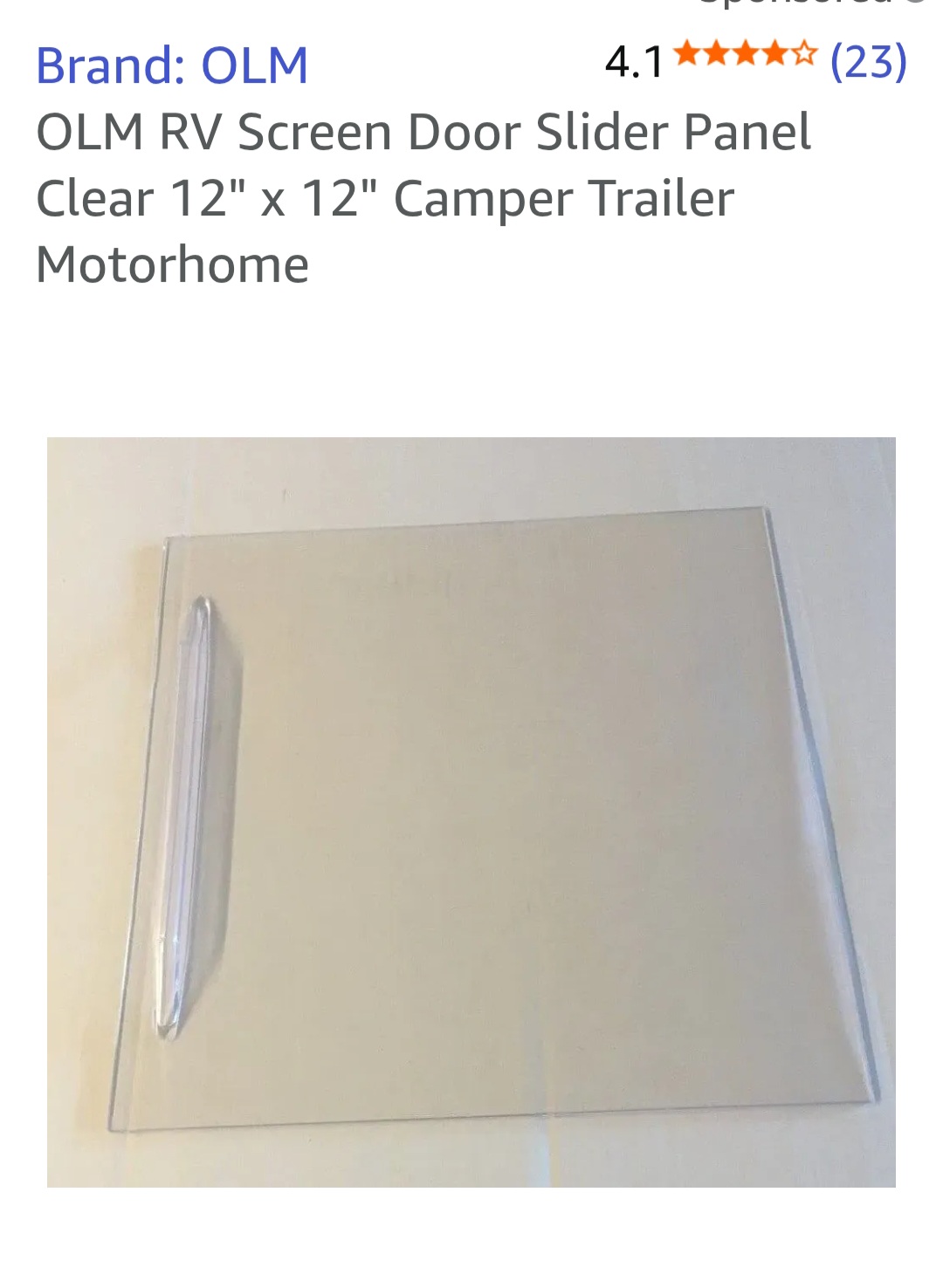 Product - RV Screen Door slider panel replacement