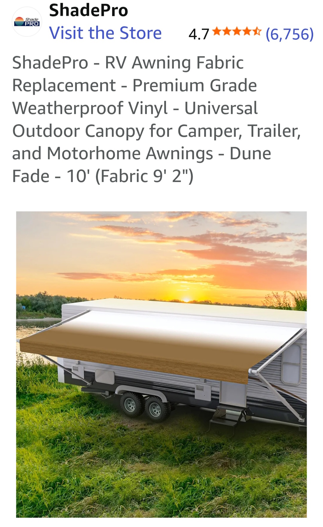 Product - RV Awning fabric replacement