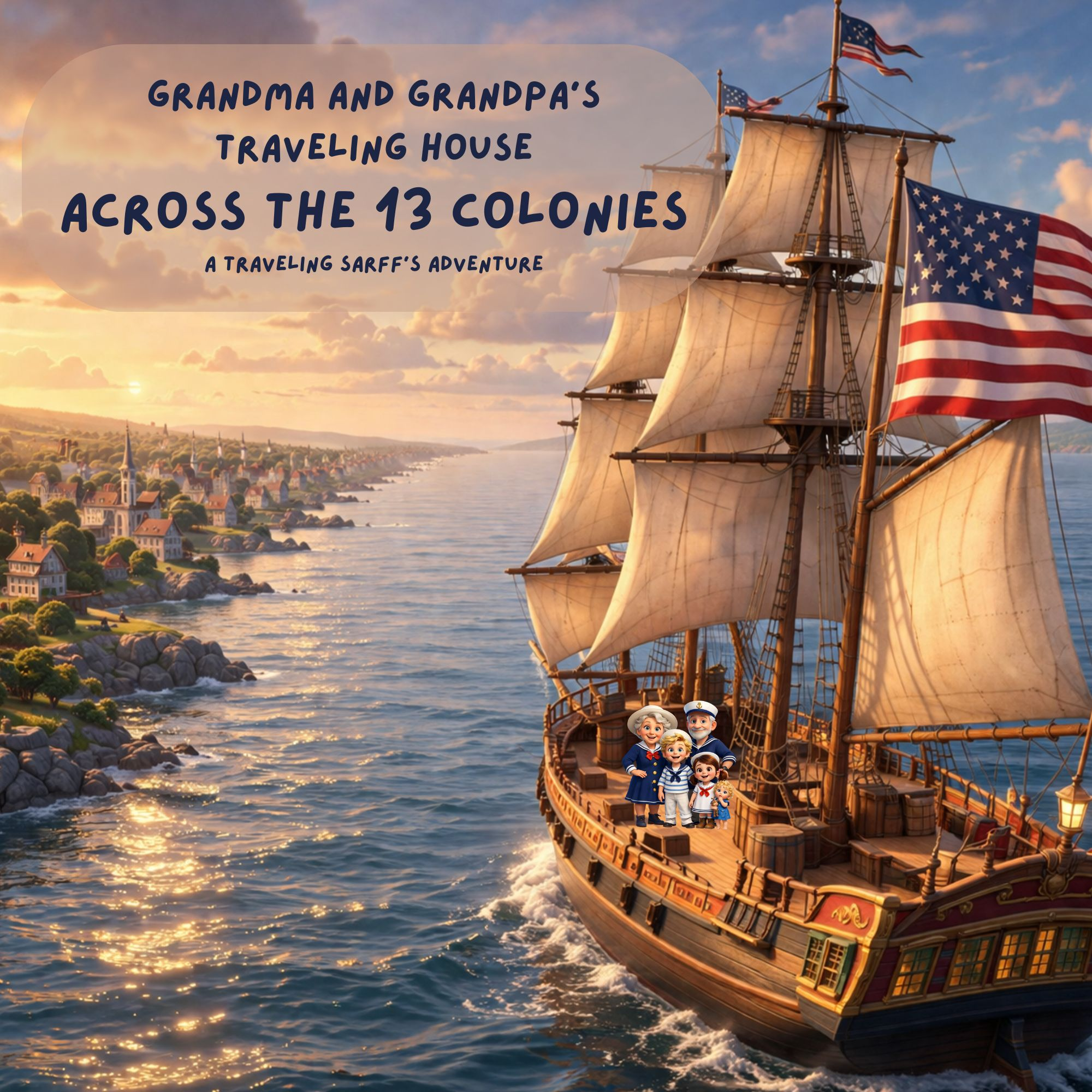 Grandma and Grandpa's Traveling House across the 13 colonies