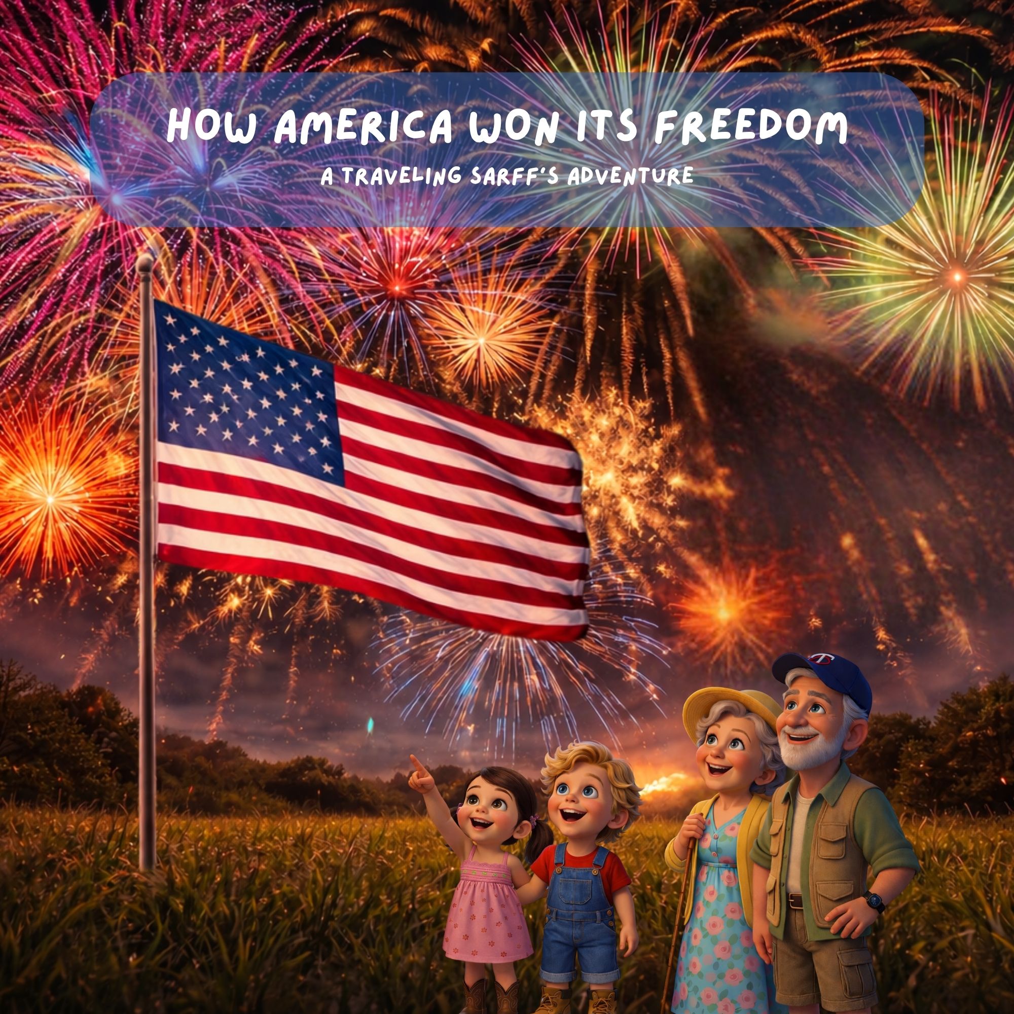 Grandma and Grandpa's Traveling House and How America won its freedom book cover