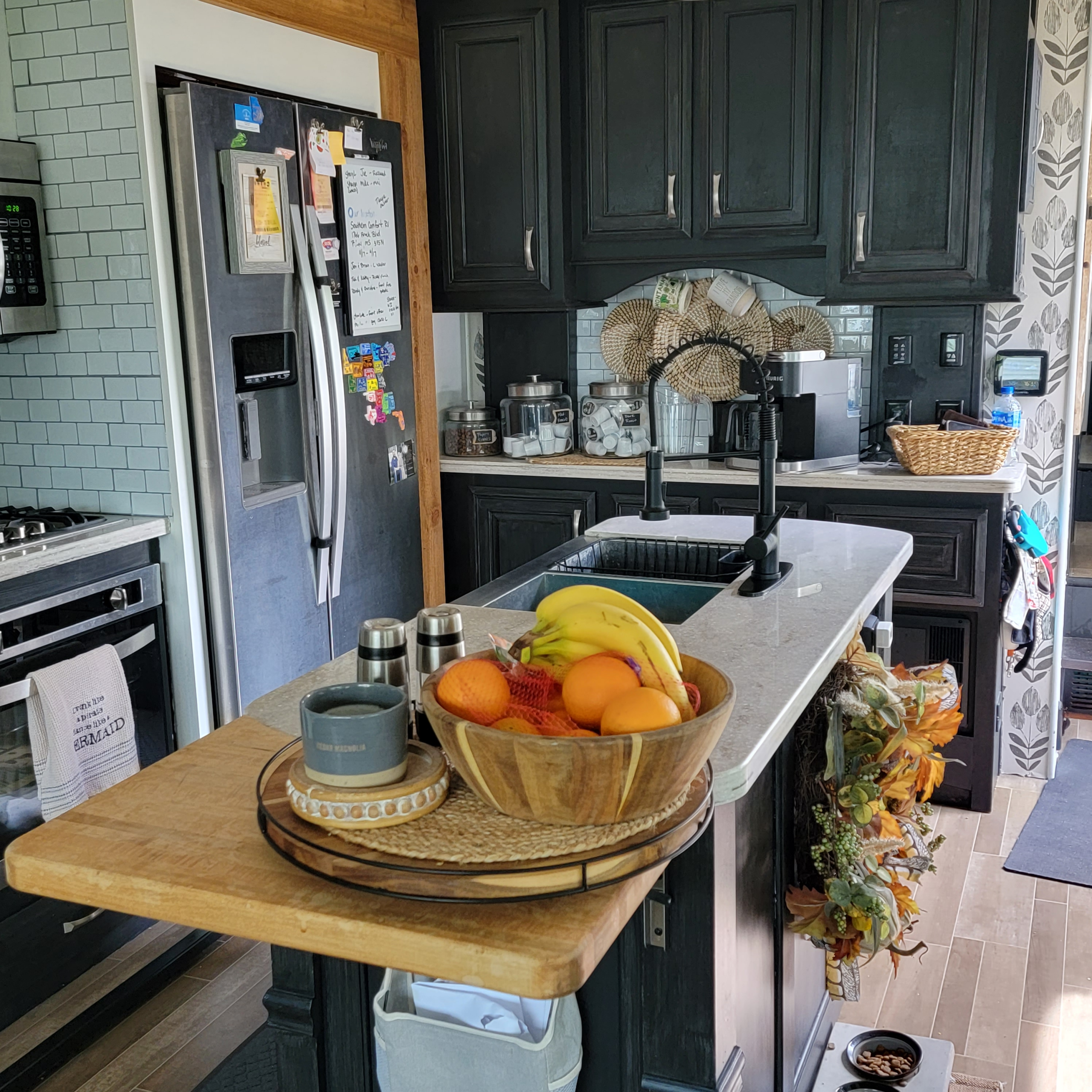 Homer the RV Kitchen island extension idea