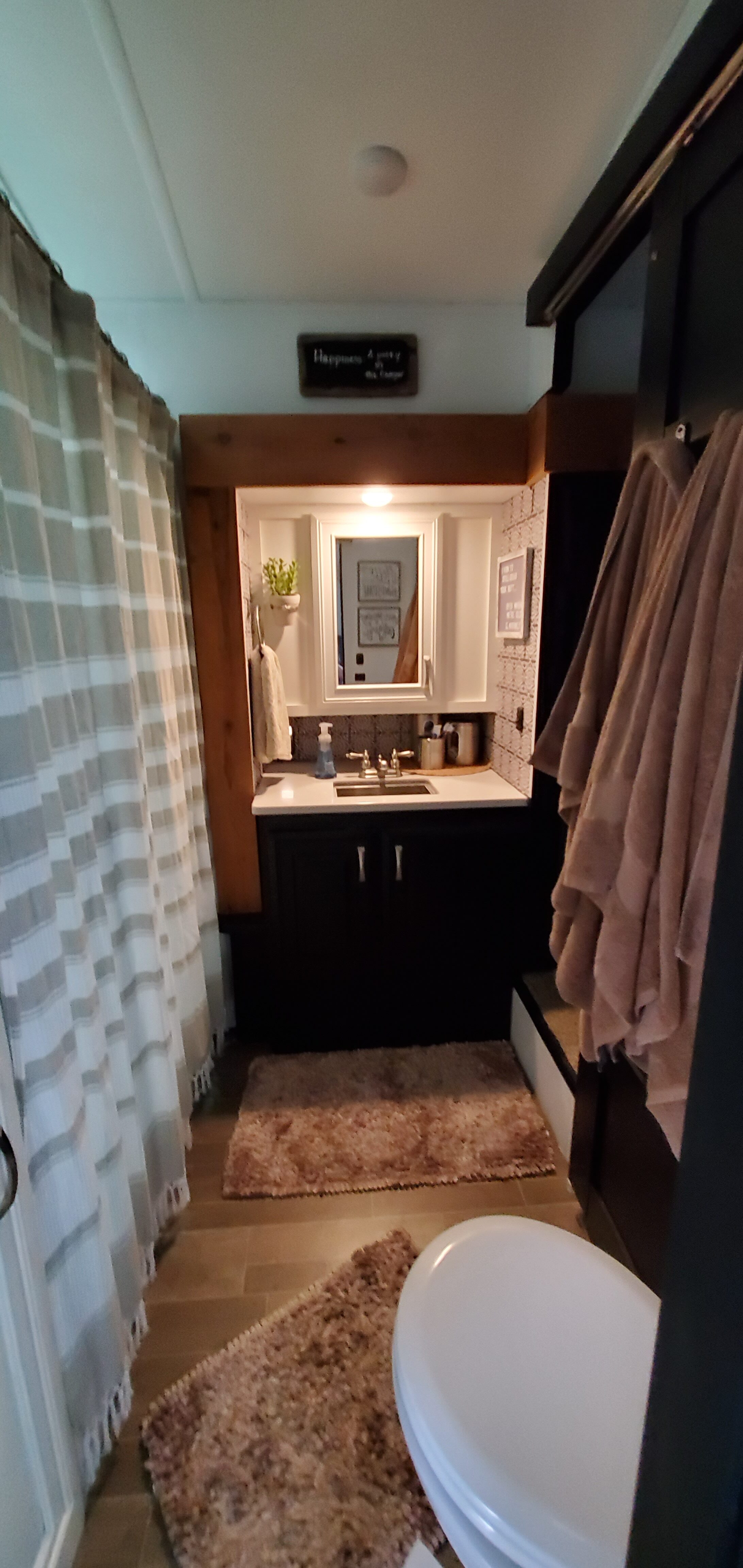 Homer the RV bathroom update blog cover post