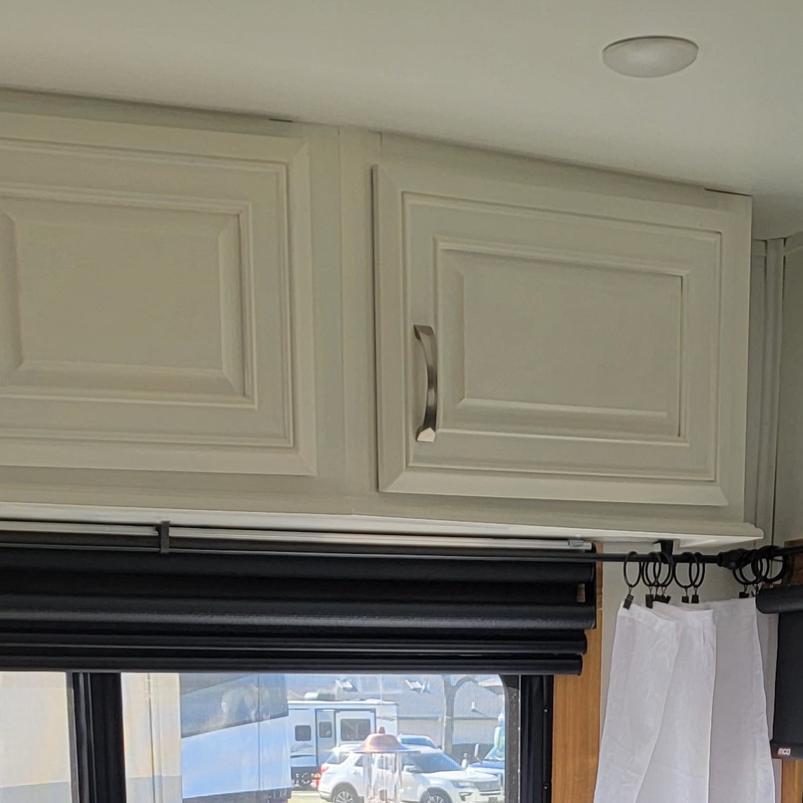 Homer living room update on cabinets after